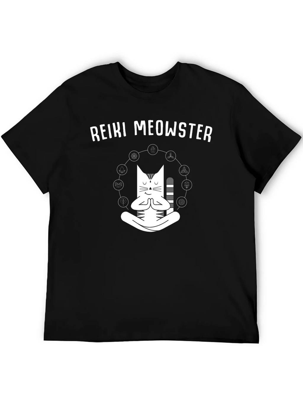 Reiki Meowster Black Graphic Tee