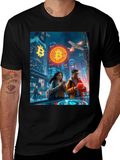 Bitcoin Cityscape Graphic T-Shirt