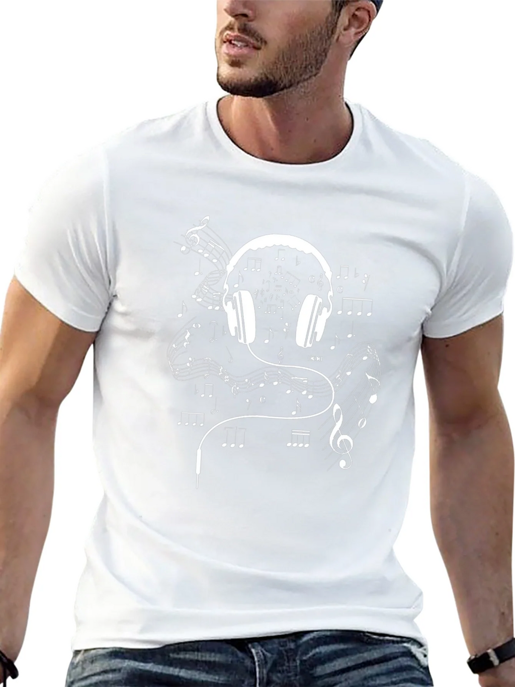 Music Headphone Graphic T-Shirt