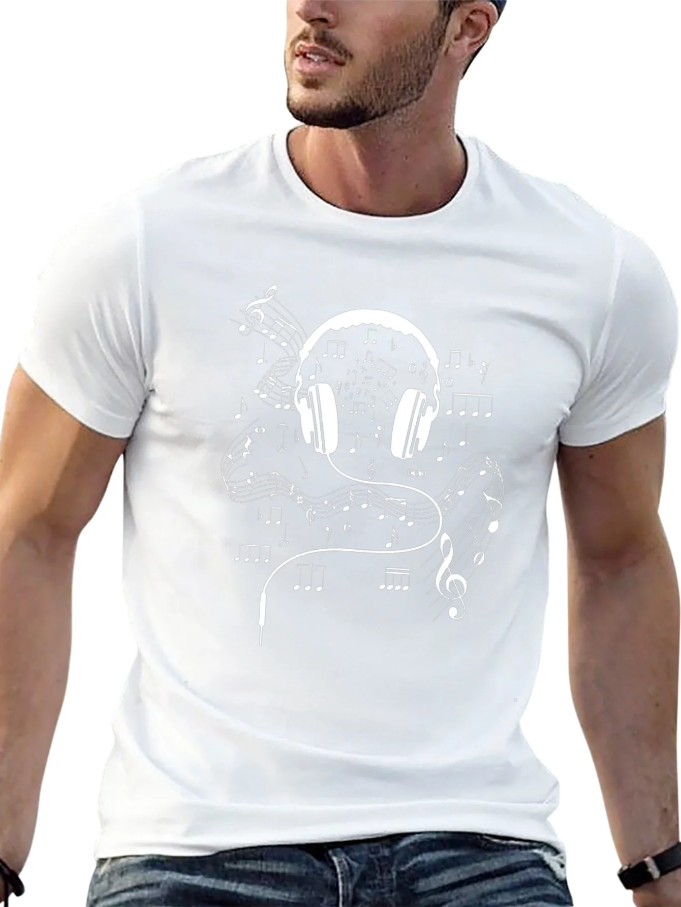 Music Headphone Graphic T-Shirt