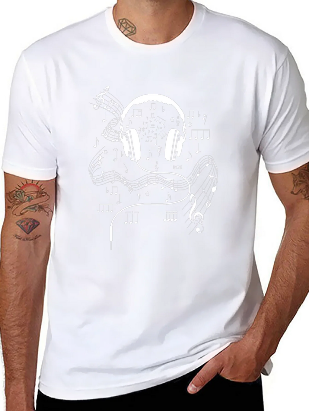 Music Headphone Graphic T-Shirt