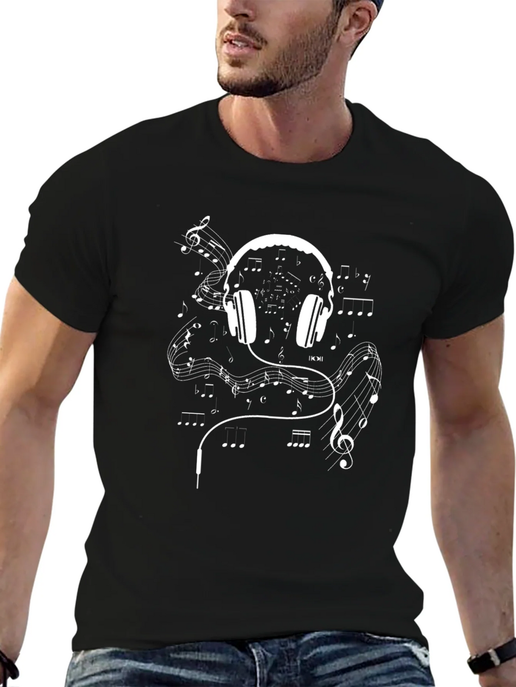 Music Headphone Graphic T-Shirt