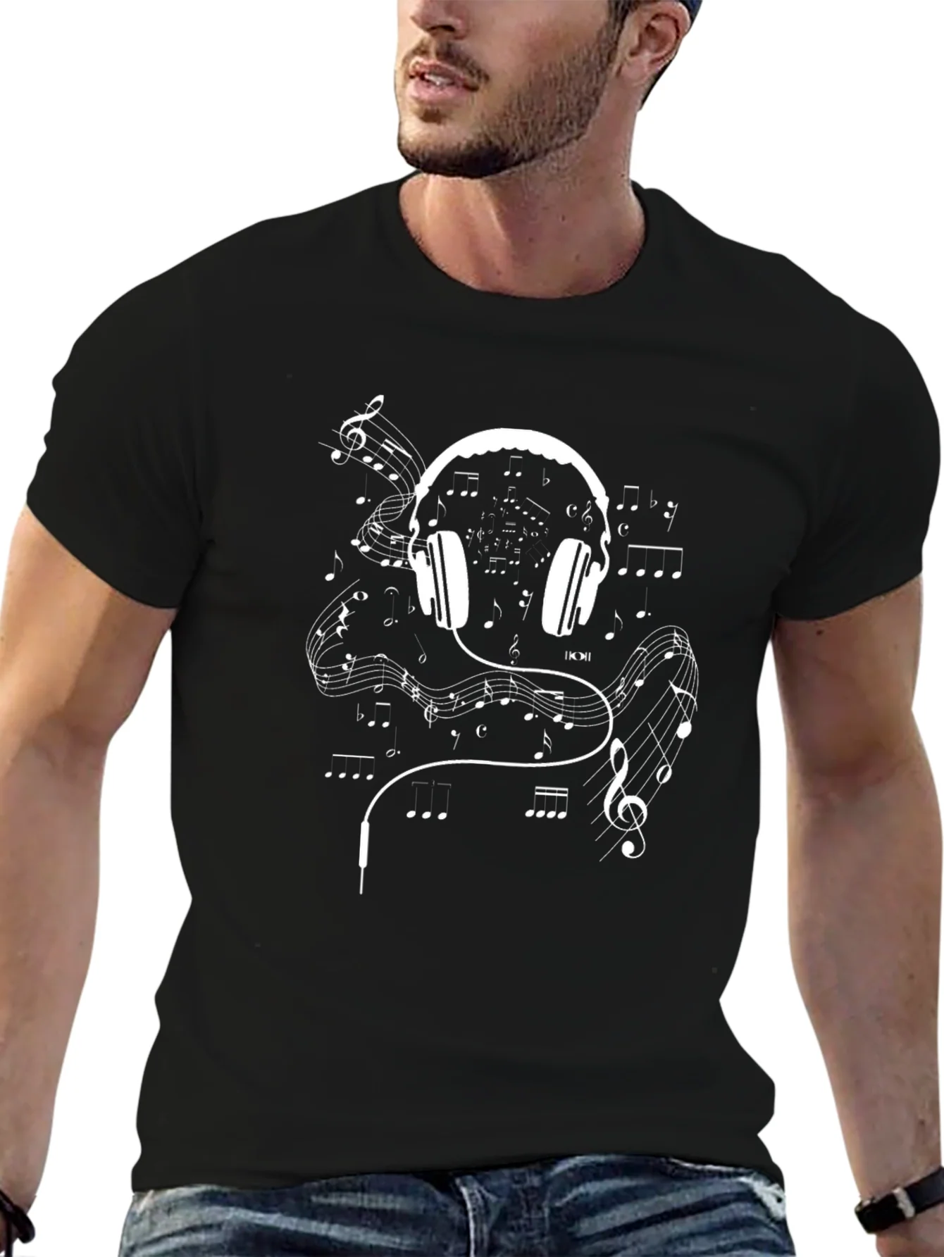 Music Headphone Graphic T-Shirt