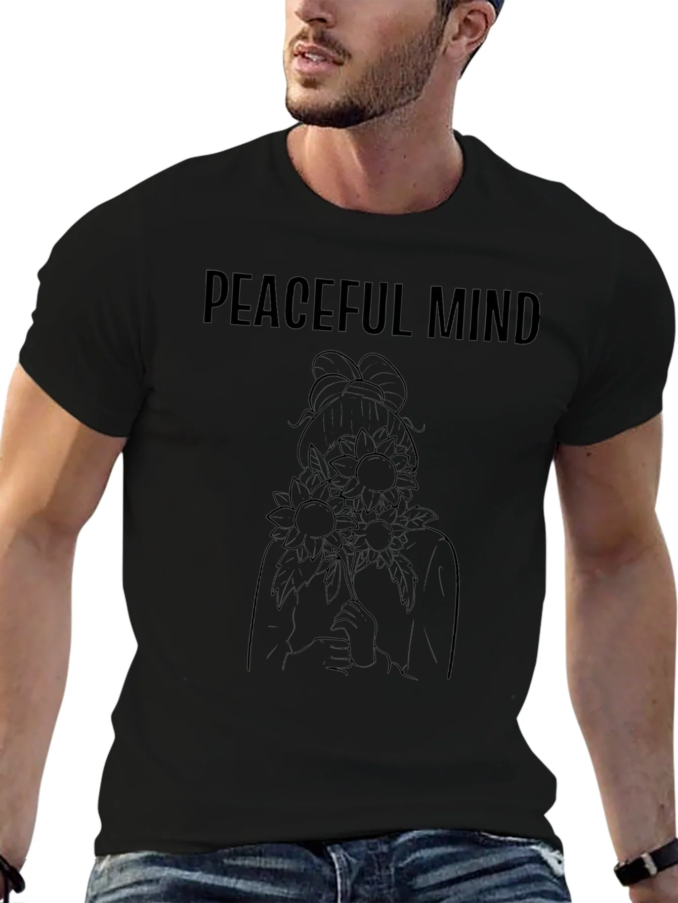 Peaceful Mind Black Graphic Tee