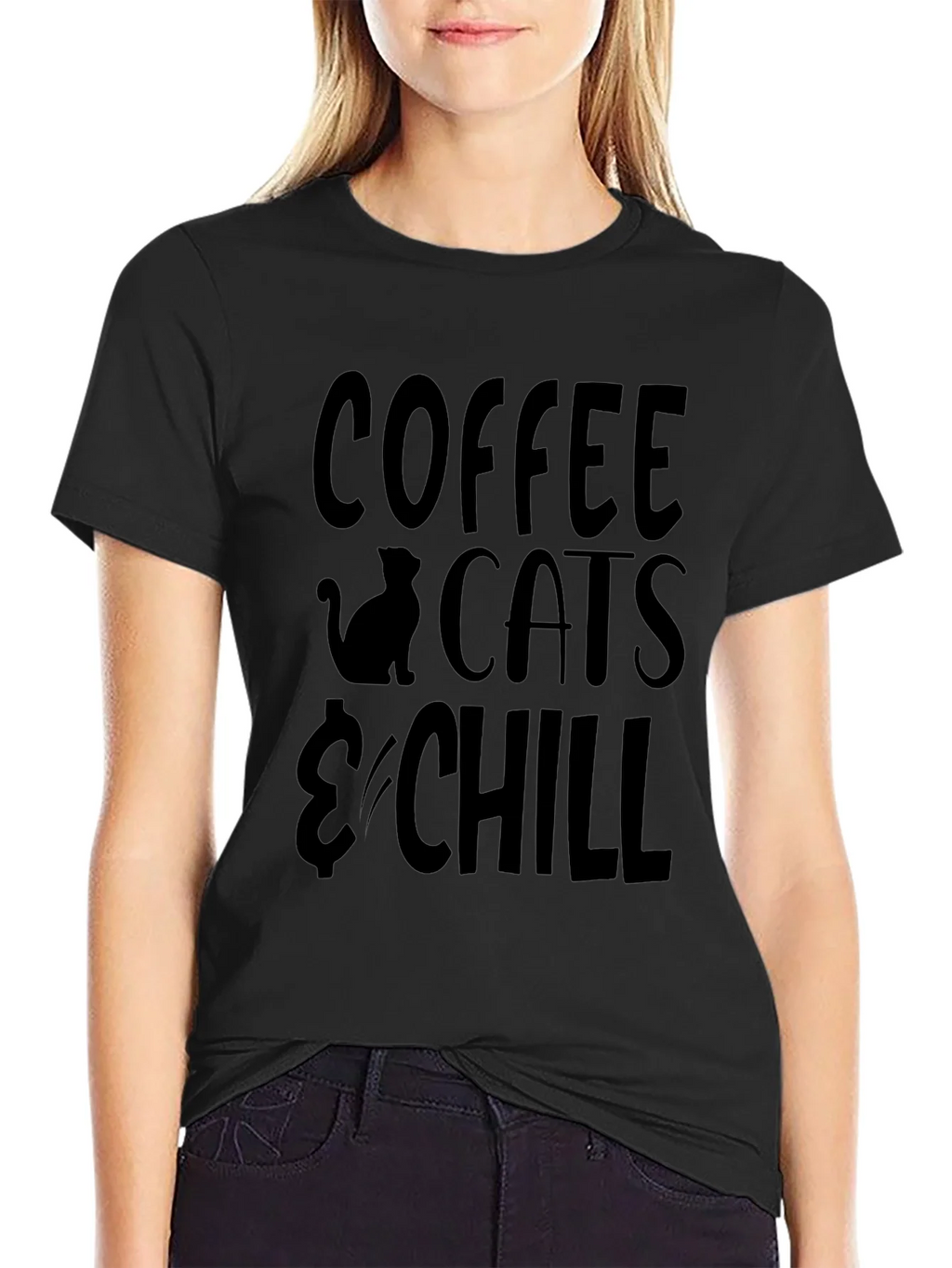 Coffee Cats & Chill Graphic T-Shirt