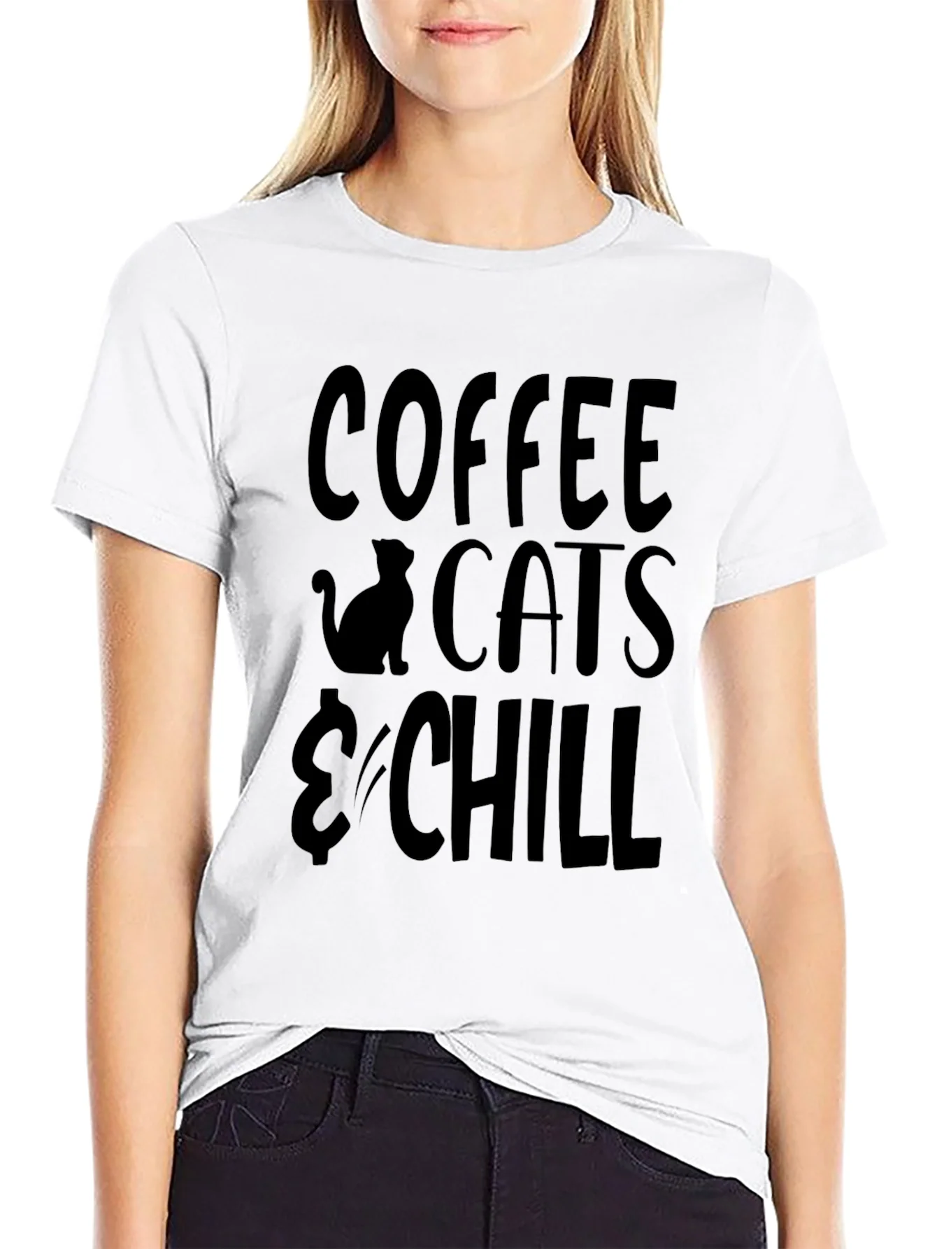Coffee Cats & Chill Graphic T-Shirt