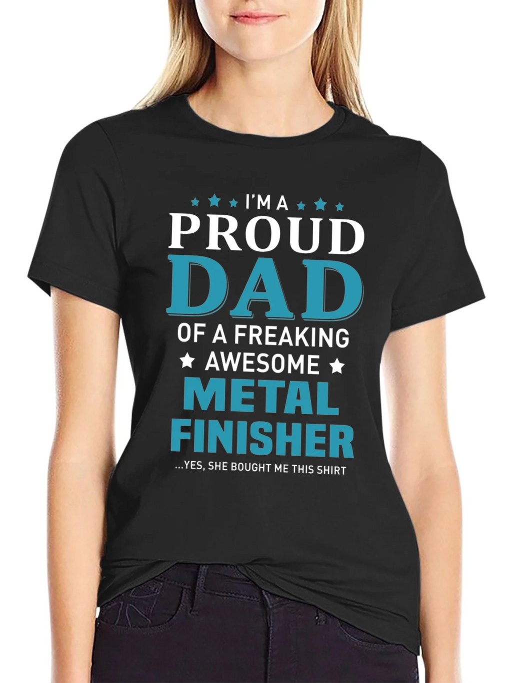 Proud Dad Metal Finisher Graphic T-Shirt