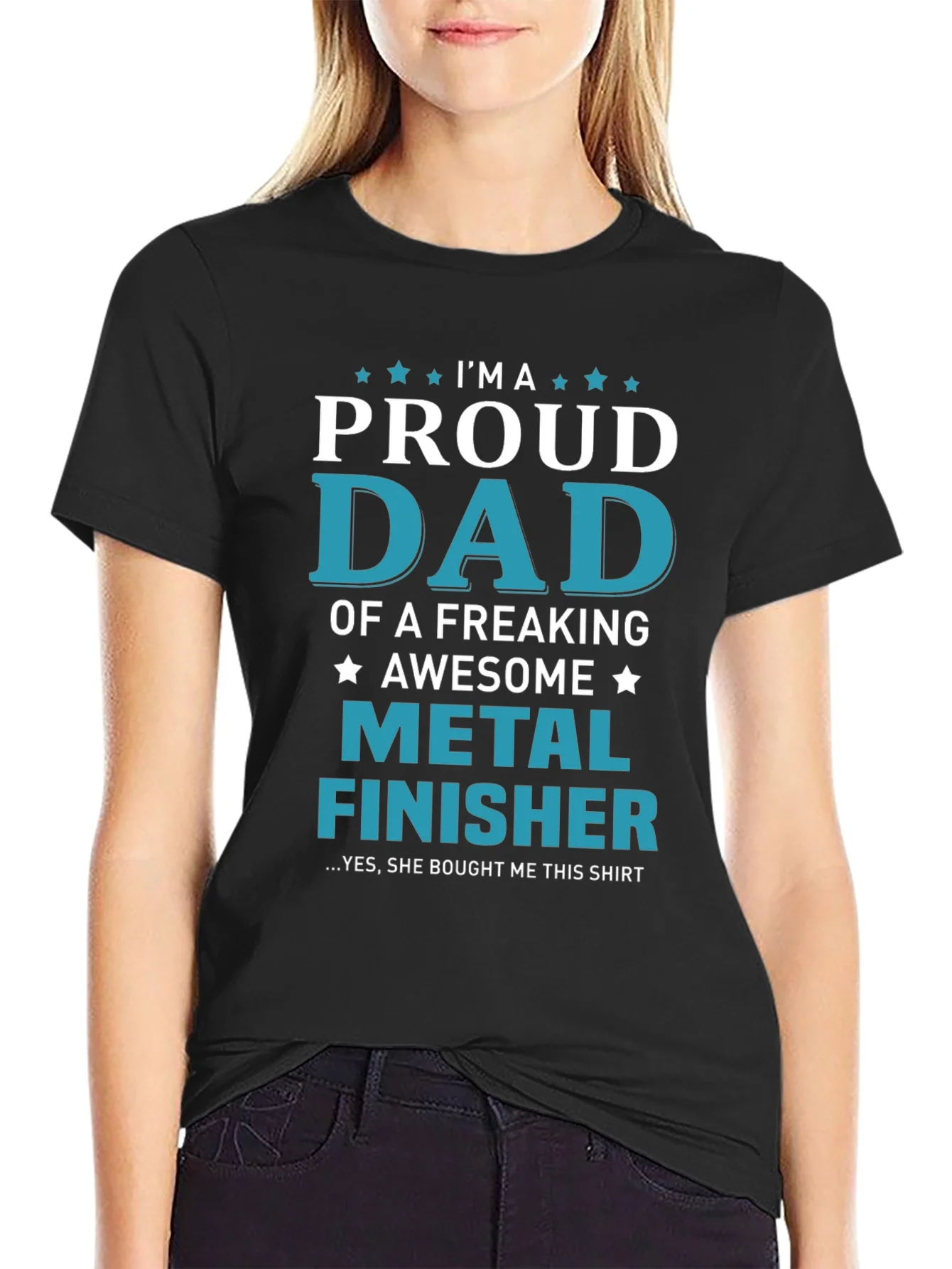 Proud Dad Metal Finisher Graphic T-Shirt