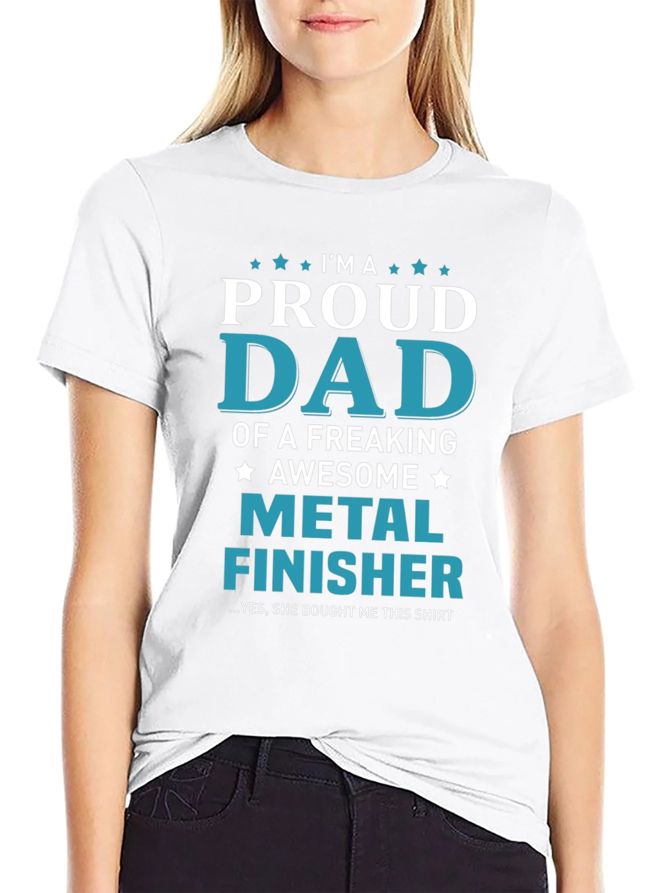 Proud Dad Metal Finisher Graphic T-Shirt