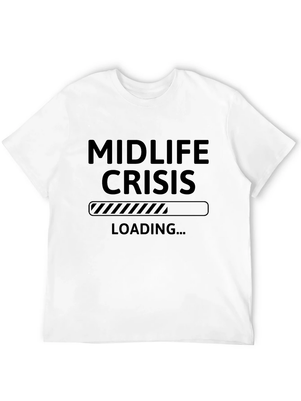 Midlife Crisis Loading Mens Black T-Shirt