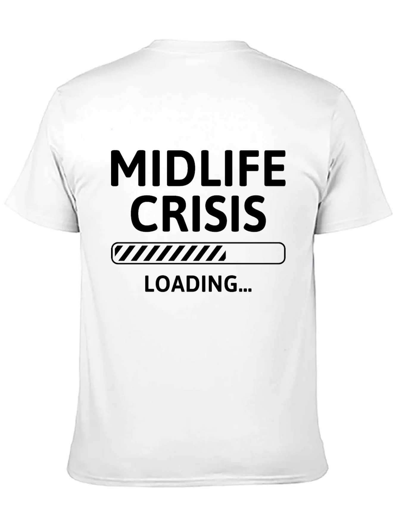 Midlife Crisis Loading Mens Black T-Shirt