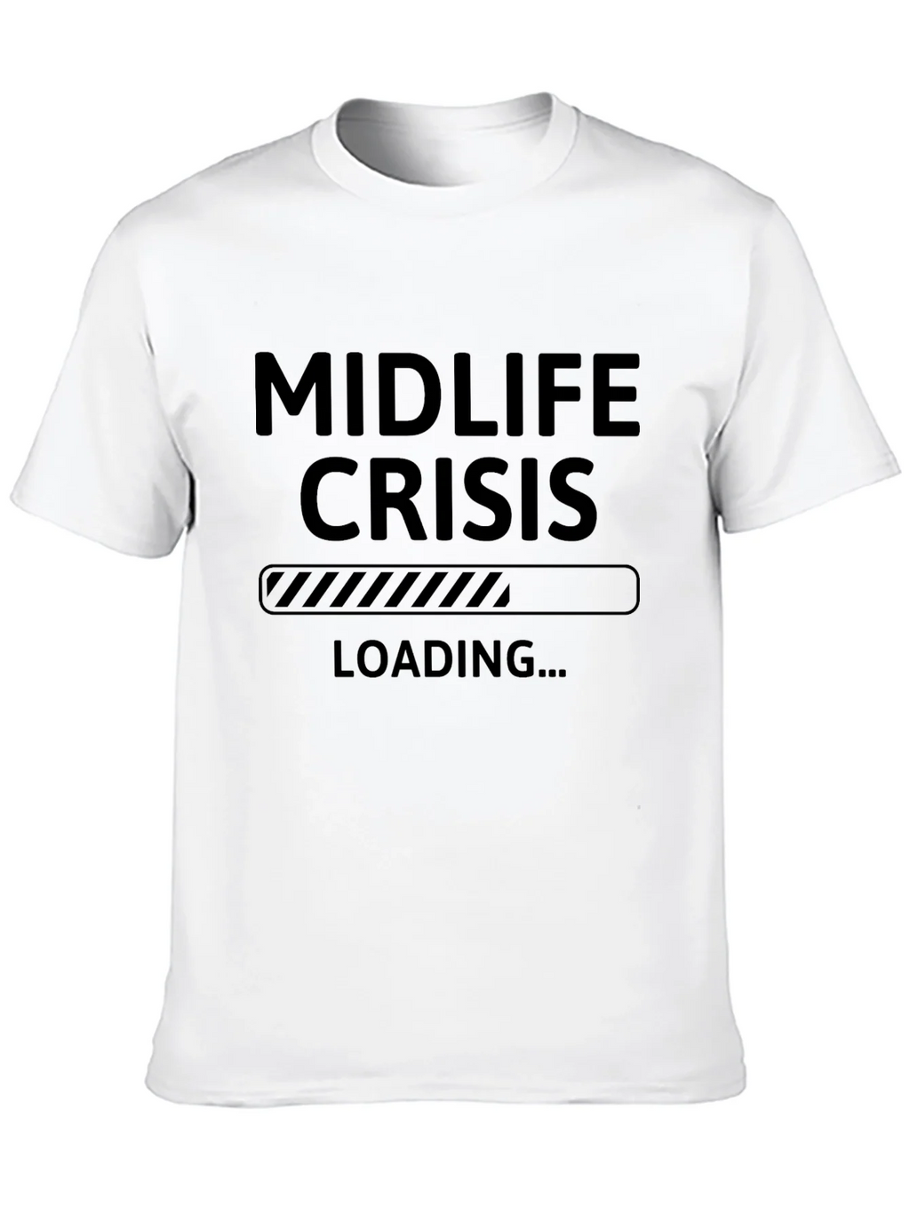 Midlife Crisis Loading Mens Black T-Shirt
