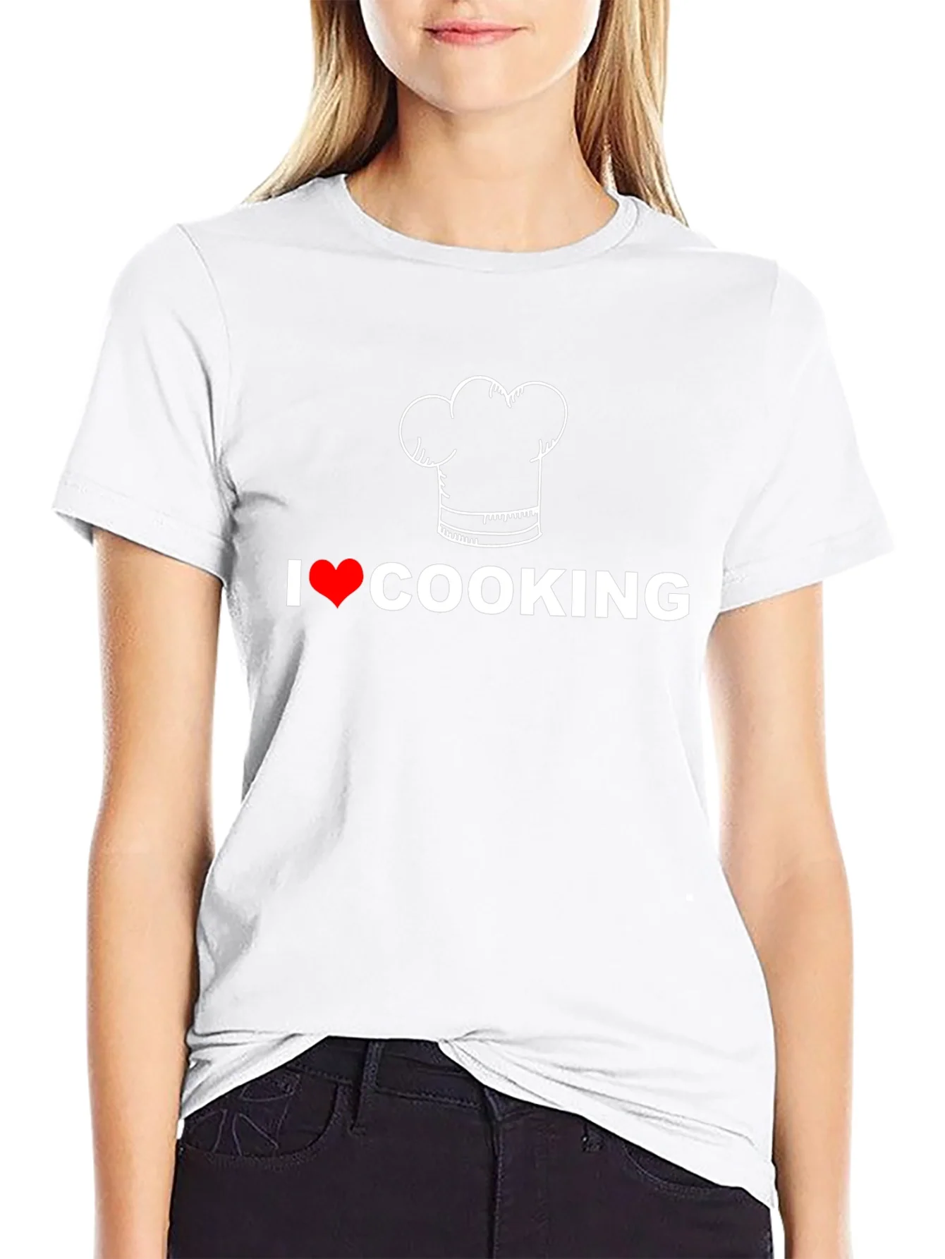 I Love Cooking T-Shirt Chef Hat Graphic Tee