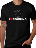 I Love Cooking T-Shirt Chef Hat Graphic Tee