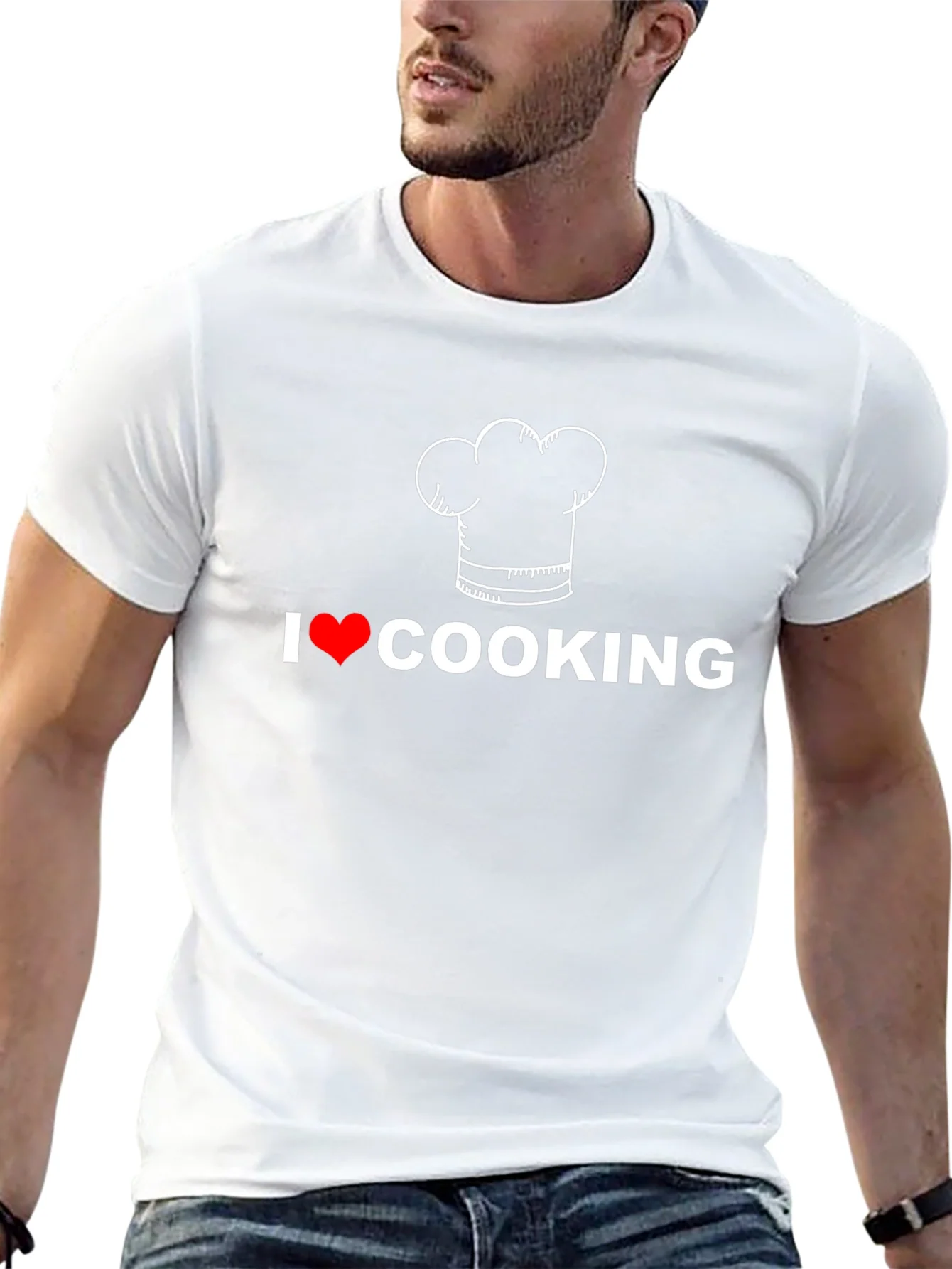I Love Cooking T-Shirt Chef Hat Graphic Tee