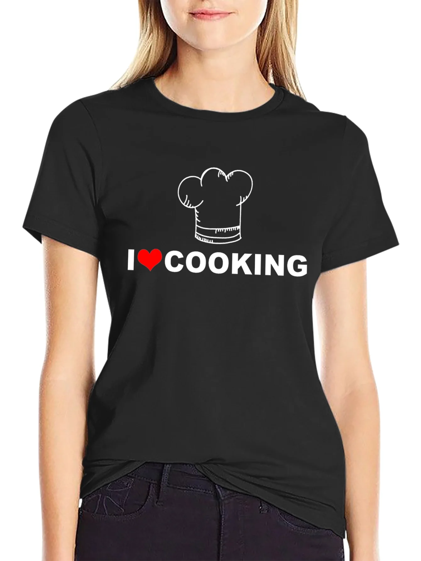I Love Cooking T-Shirt Chef Hat Graphic Tee