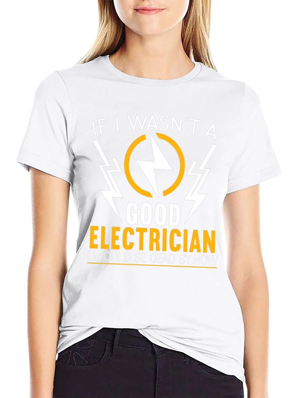 Electrician Humor Graphic T-Shirt - Black