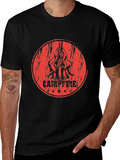 Campfire Graphic Print Black T-Shirt