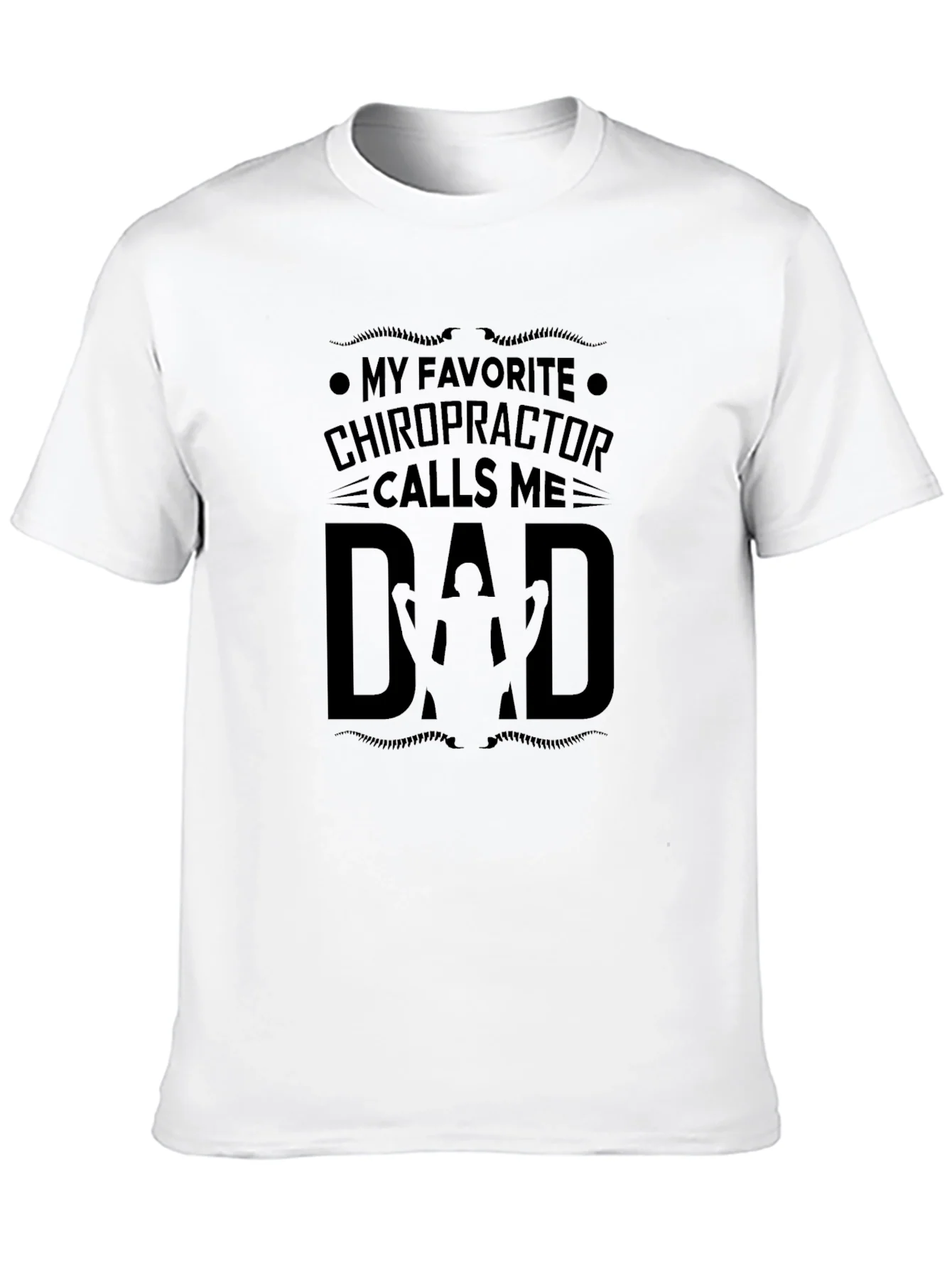 Chiropractor Dad Black T-Shirt