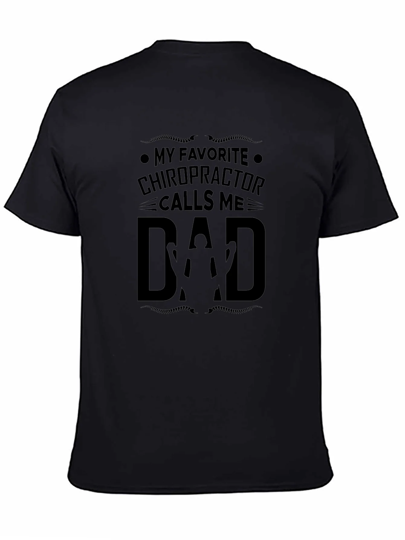 Chiropractor Dad Black T-Shirt