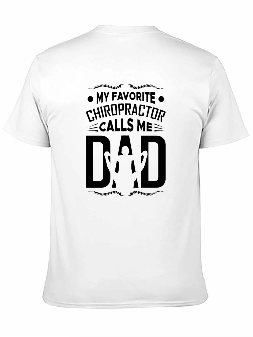 Chiropractor Dad Black T-Shirt