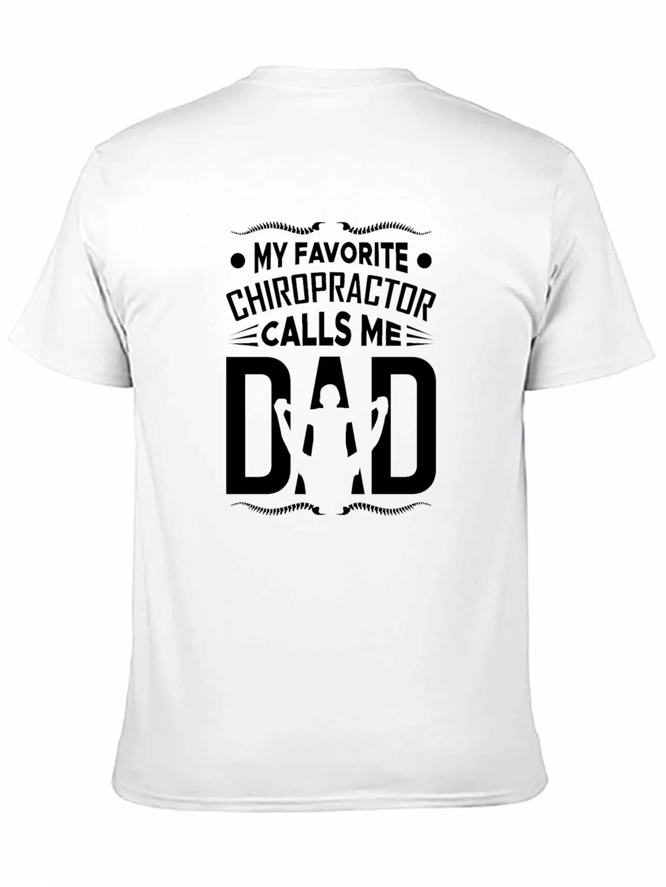 Chiropractor Dad Black T-Shirt