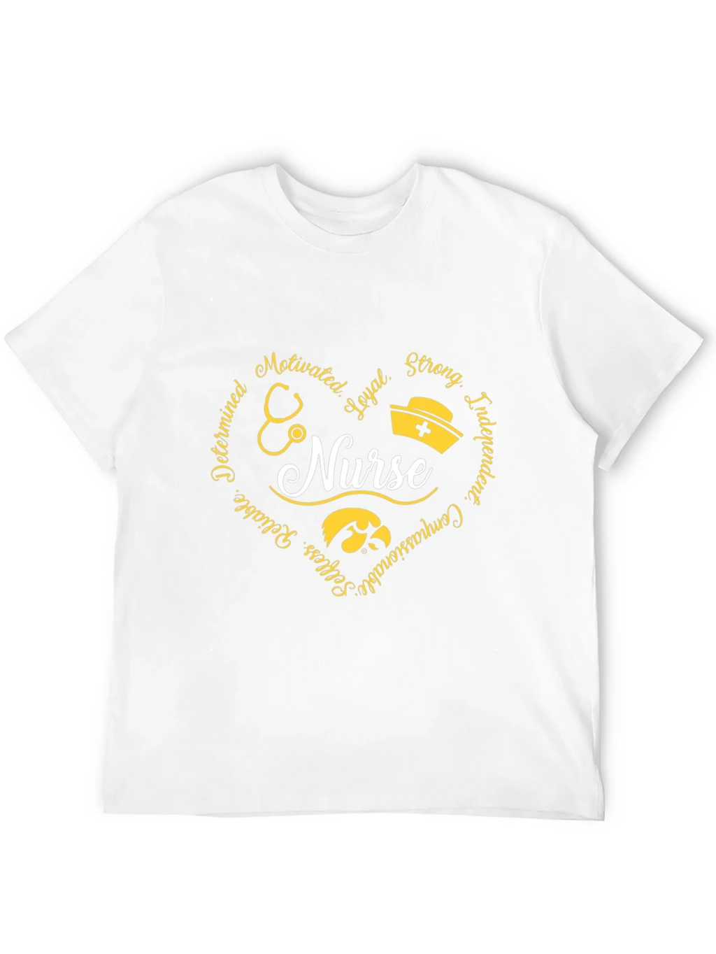 Nurse Heart Graphic Tee - Black