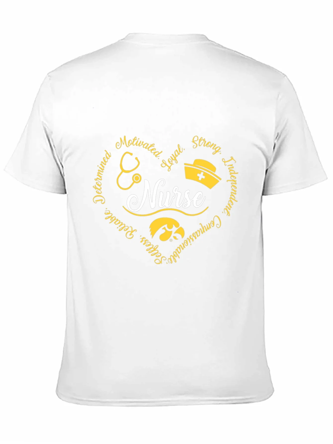 Nurse Heart Graphic Tee - Black