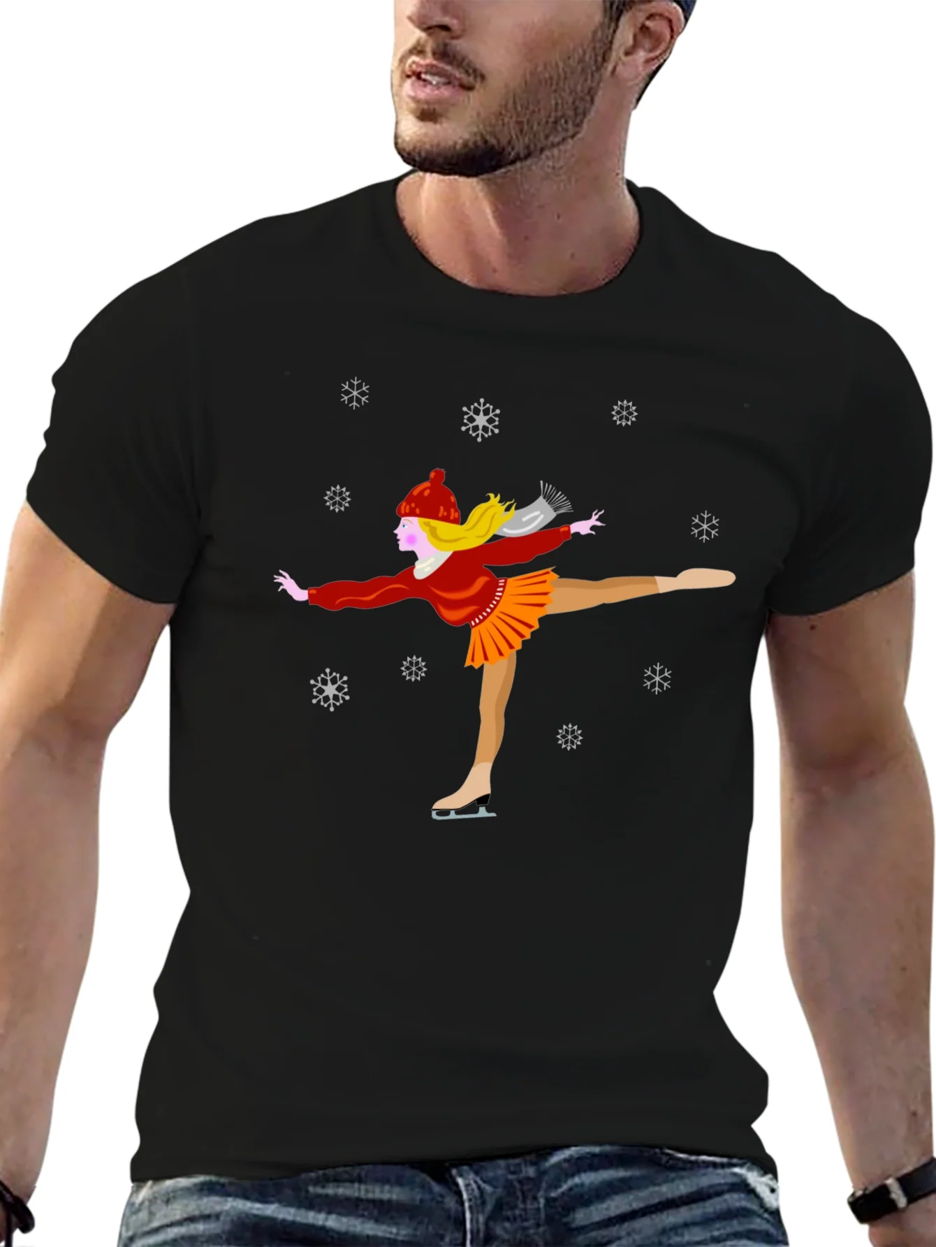 Winter Ice Skater Graphic Tee