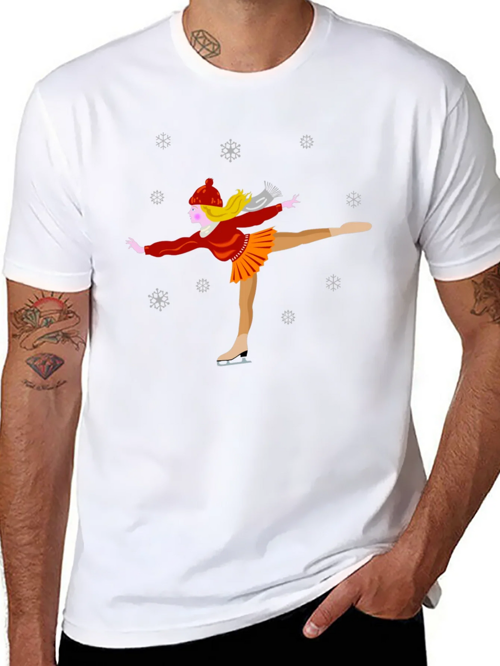 Winter Ice Skater Graphic Tee