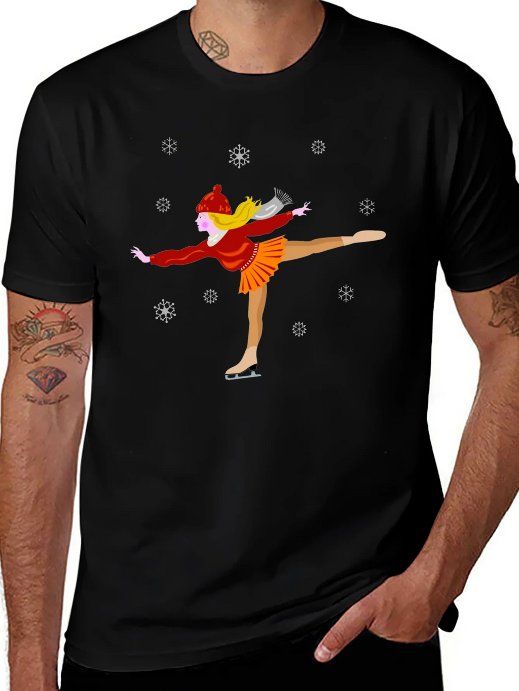 Winter Ice Skater Graphic Tee