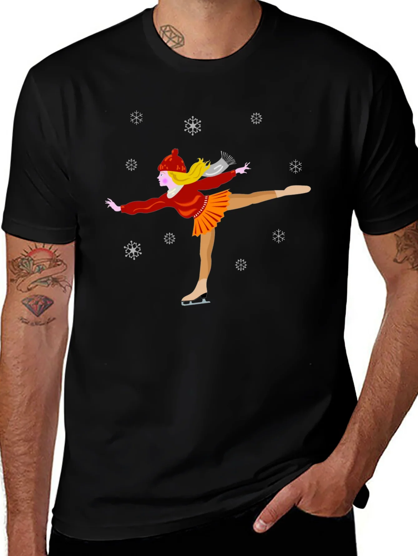 Winter Ice Skater Graphic Tee