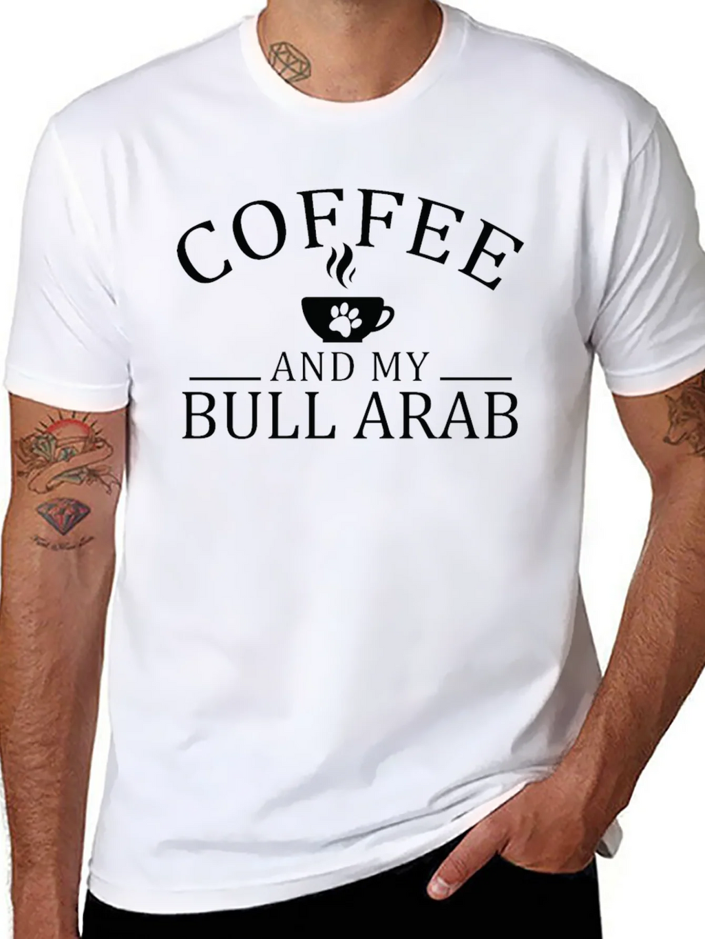 Coffee and Bull Arab Dog Lover Tee