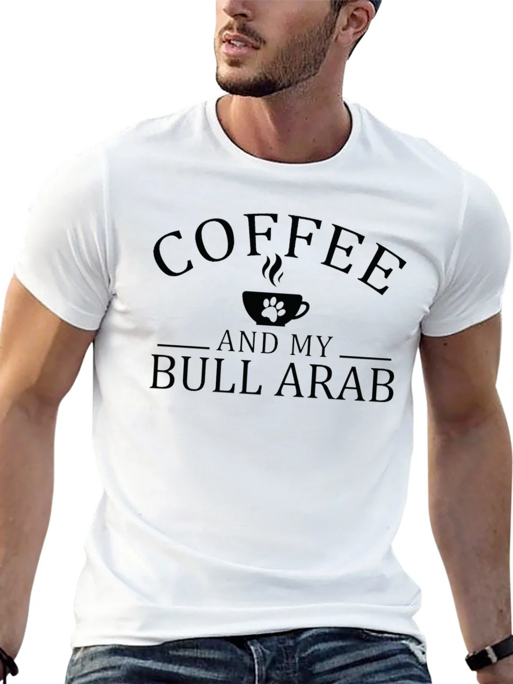 Coffee and Bull Arab Dog Lover Tee