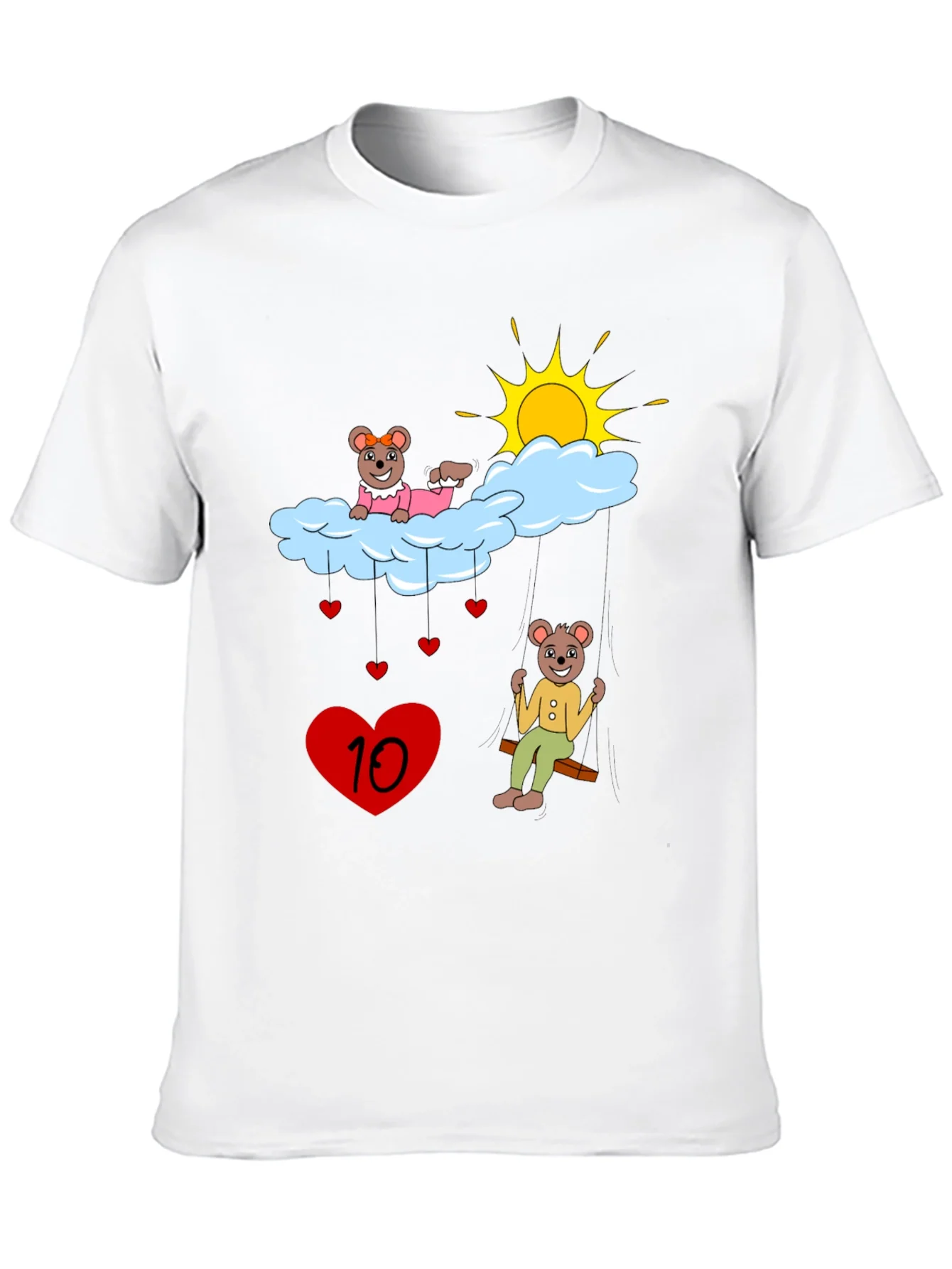 Cute Cartoon Bear Cloud T-Shirt