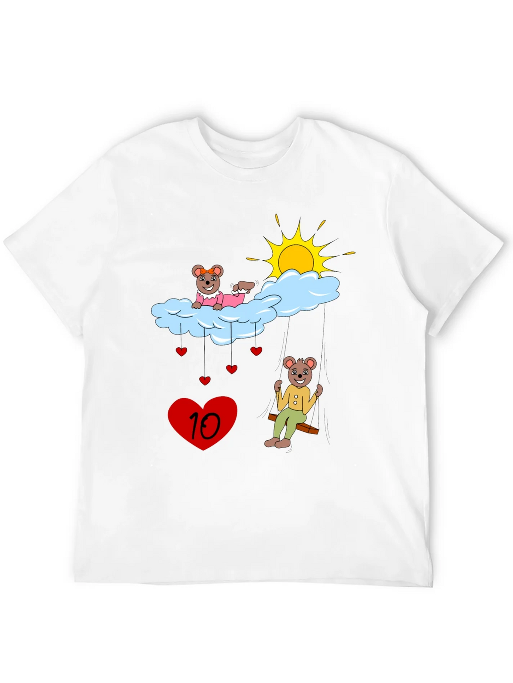 Cute Cartoon Bear Cloud T-Shirt