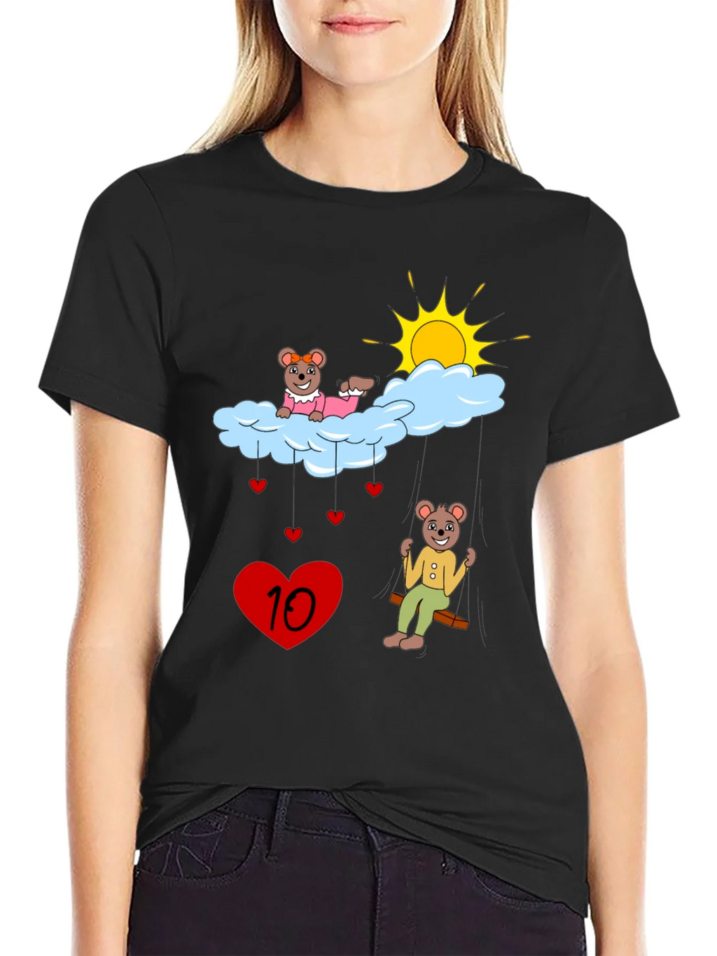 Cute Cartoon Bear Cloud T-Shirt