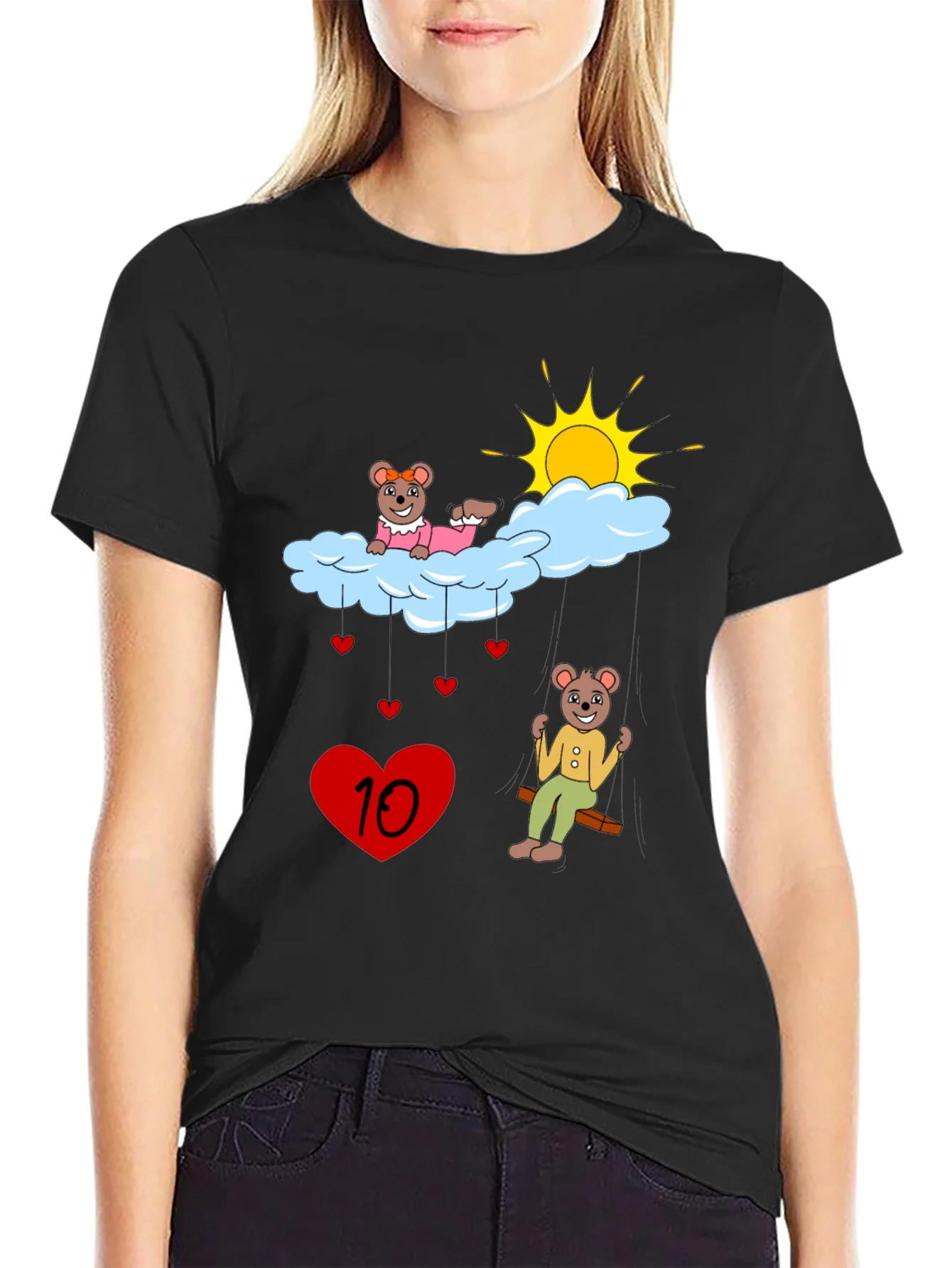 Cute Cartoon Bear Cloud T-Shirt