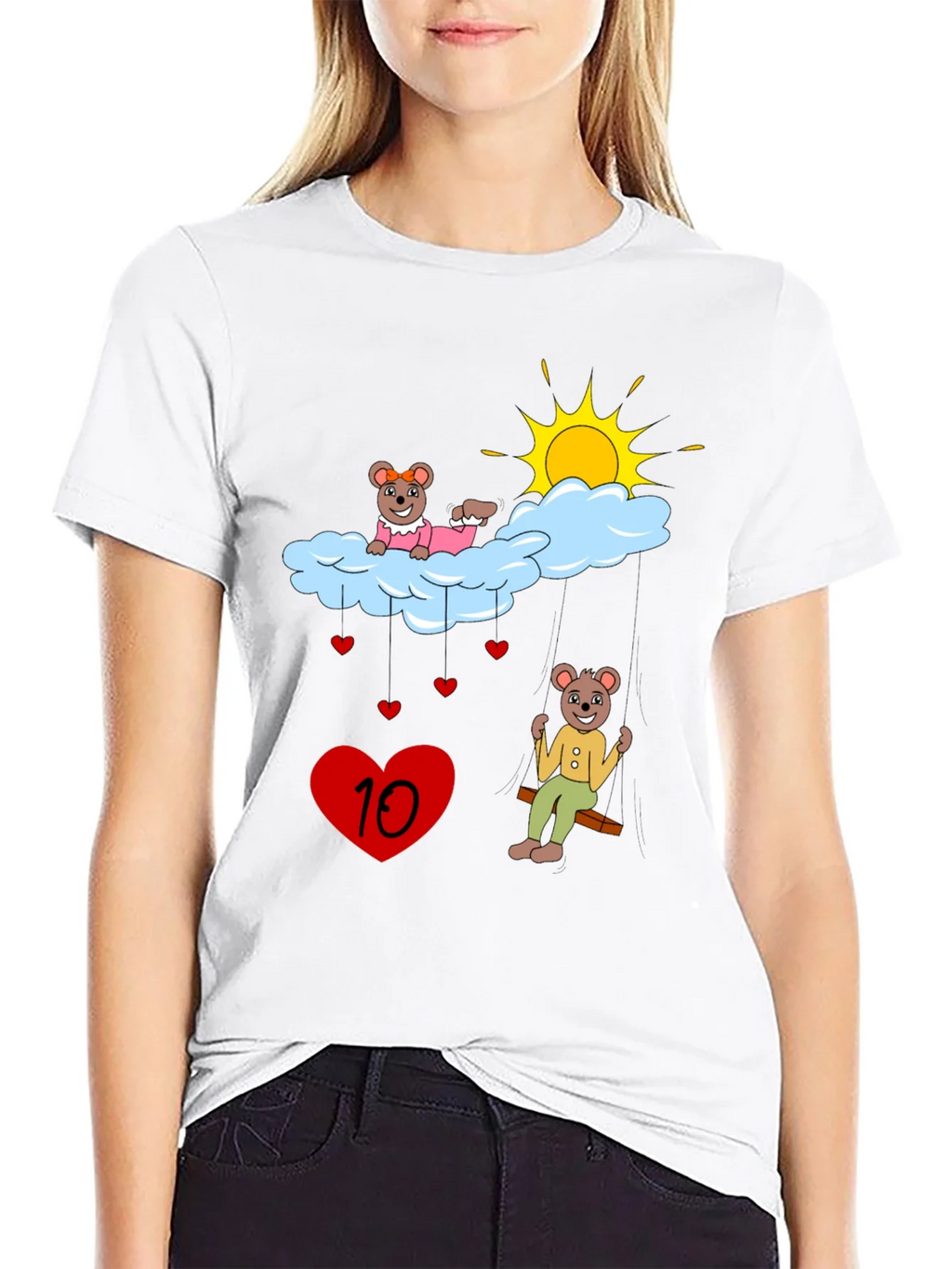 Cute Cartoon Bear Cloud T-Shirt