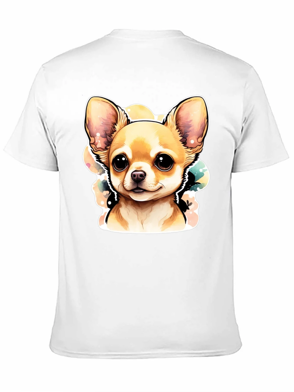 Cute Chihuahua Dog Graphic Black T-Shirt