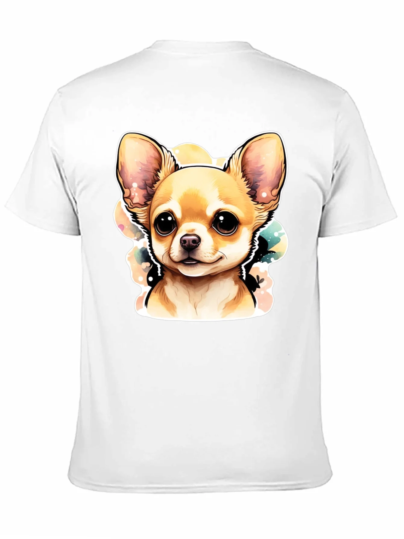 Cute Chihuahua Dog Graphic Black T-Shirt
