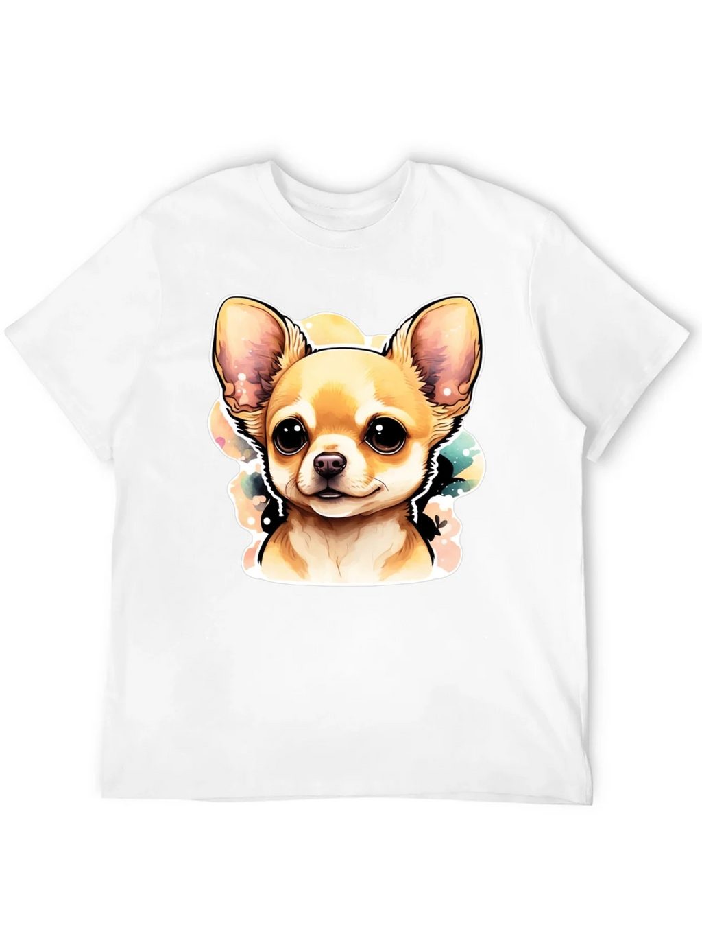Cute Chihuahua Dog Graphic Black T-Shirt