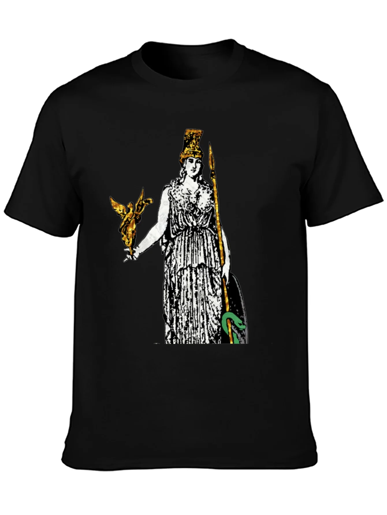 Athena Graphic Print Tee - Black