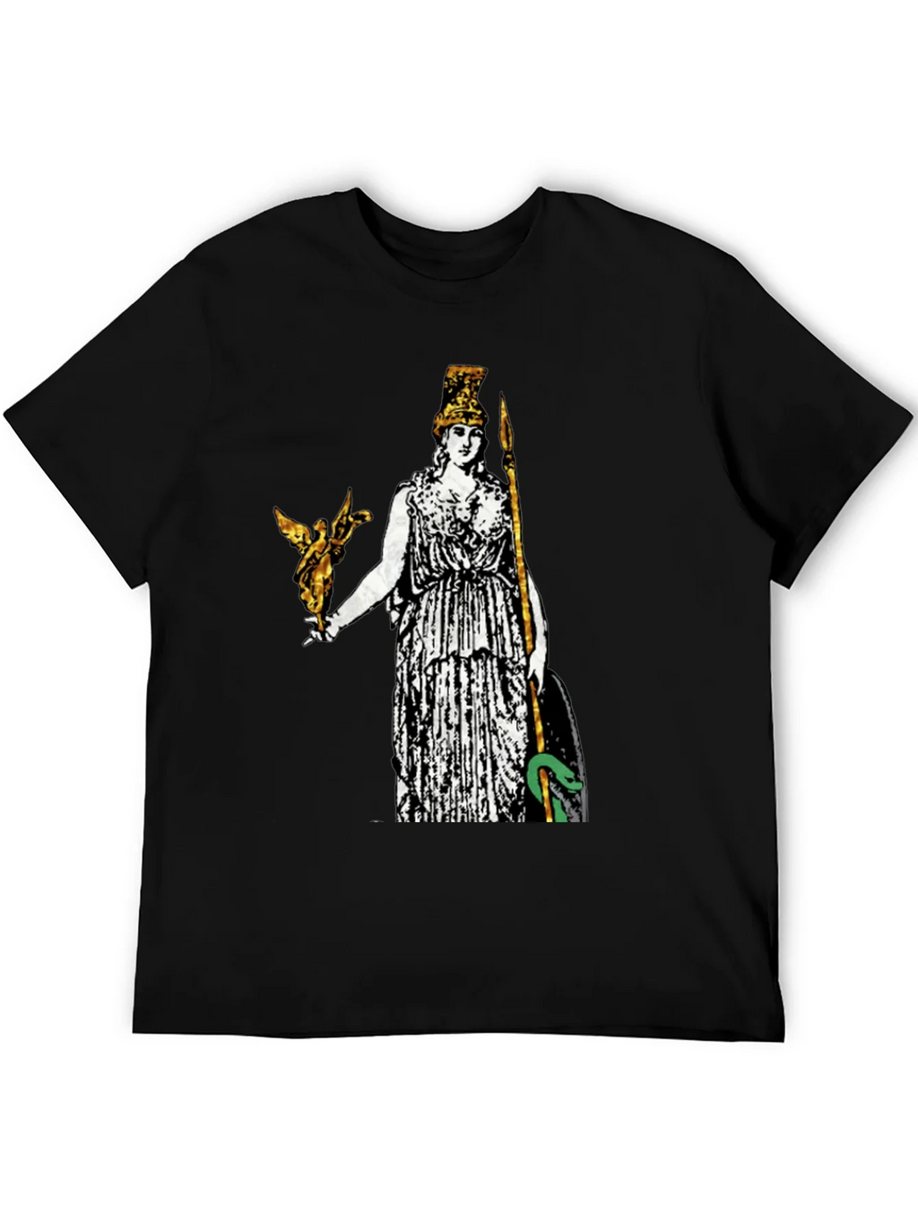 Athena Graphic Print Tee - Black
