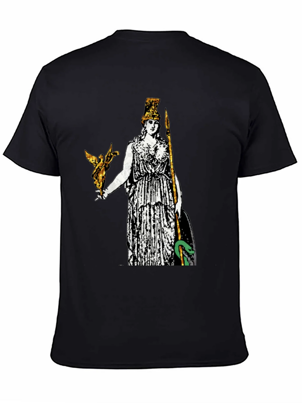 Athena Graphic Print Tee - Black