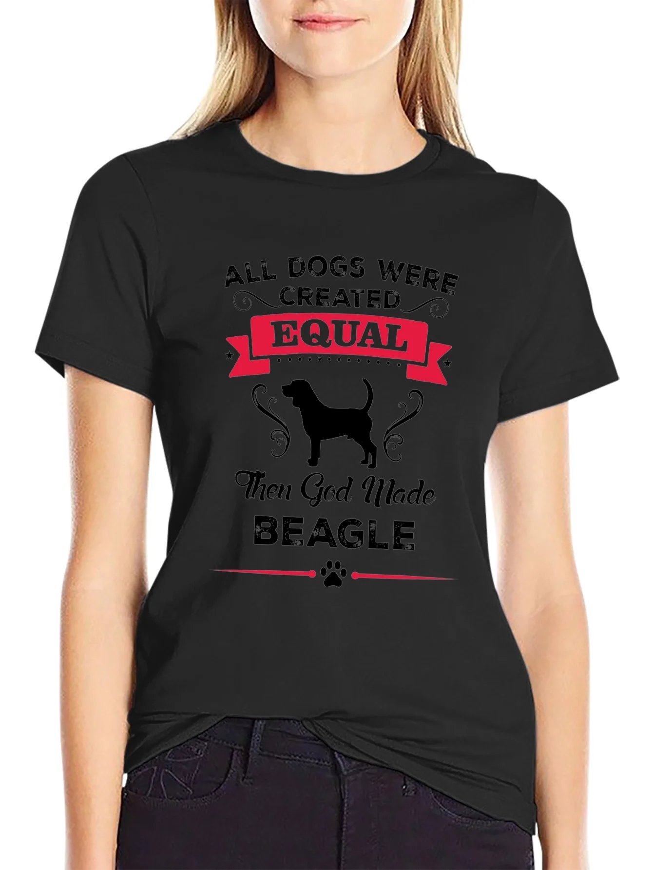 All Dogs Created Equal Then God Made Beagle T-Shirt