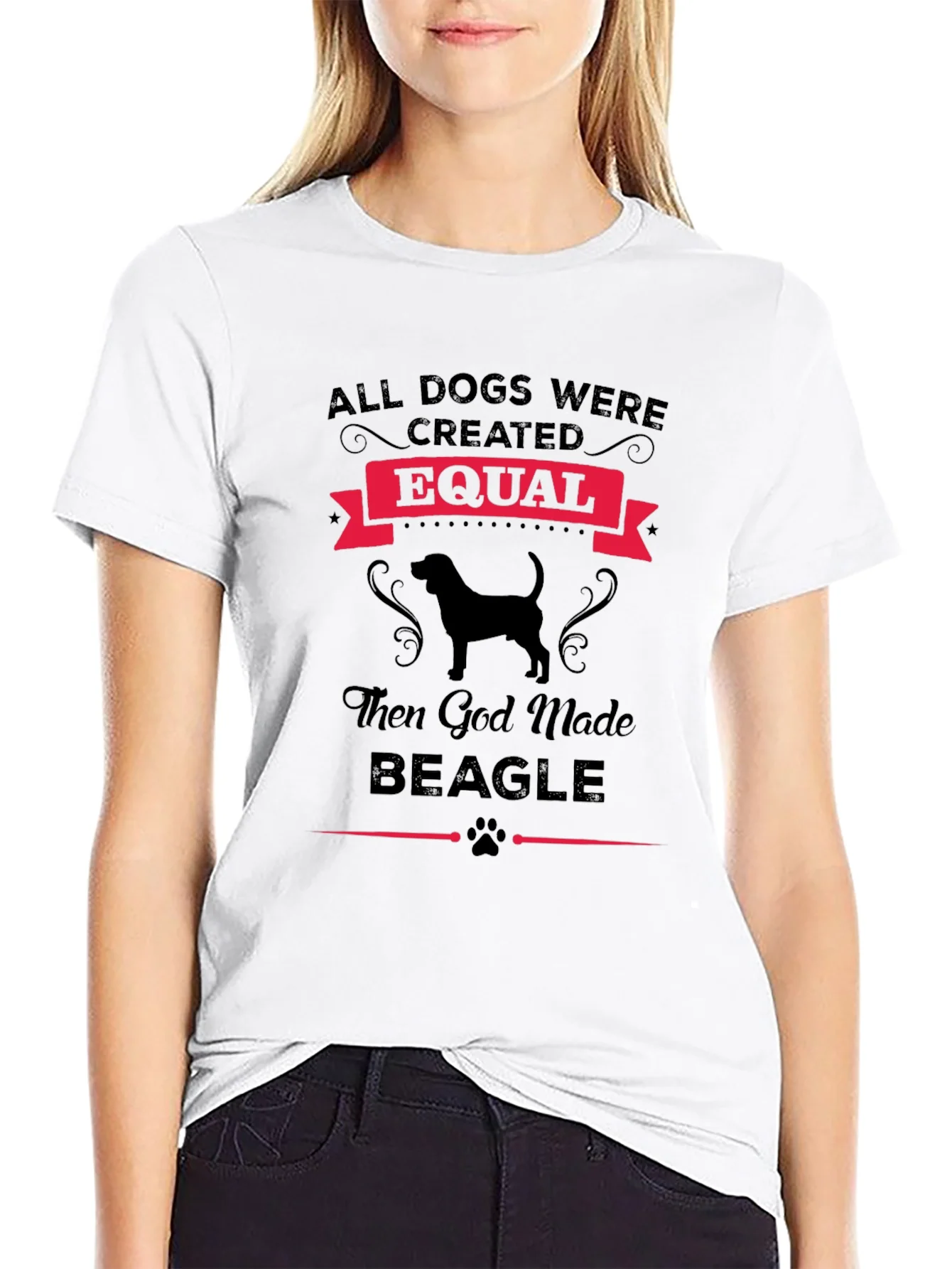 All Dogs Created Equal Then God Made Beagle T-Shirt