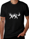 Forest Fox Graphic T-Shirt - Black