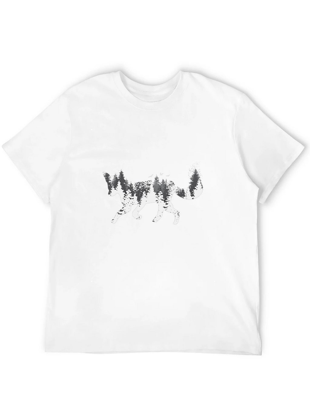 Forest Fox Graphic T-Shirt - Black