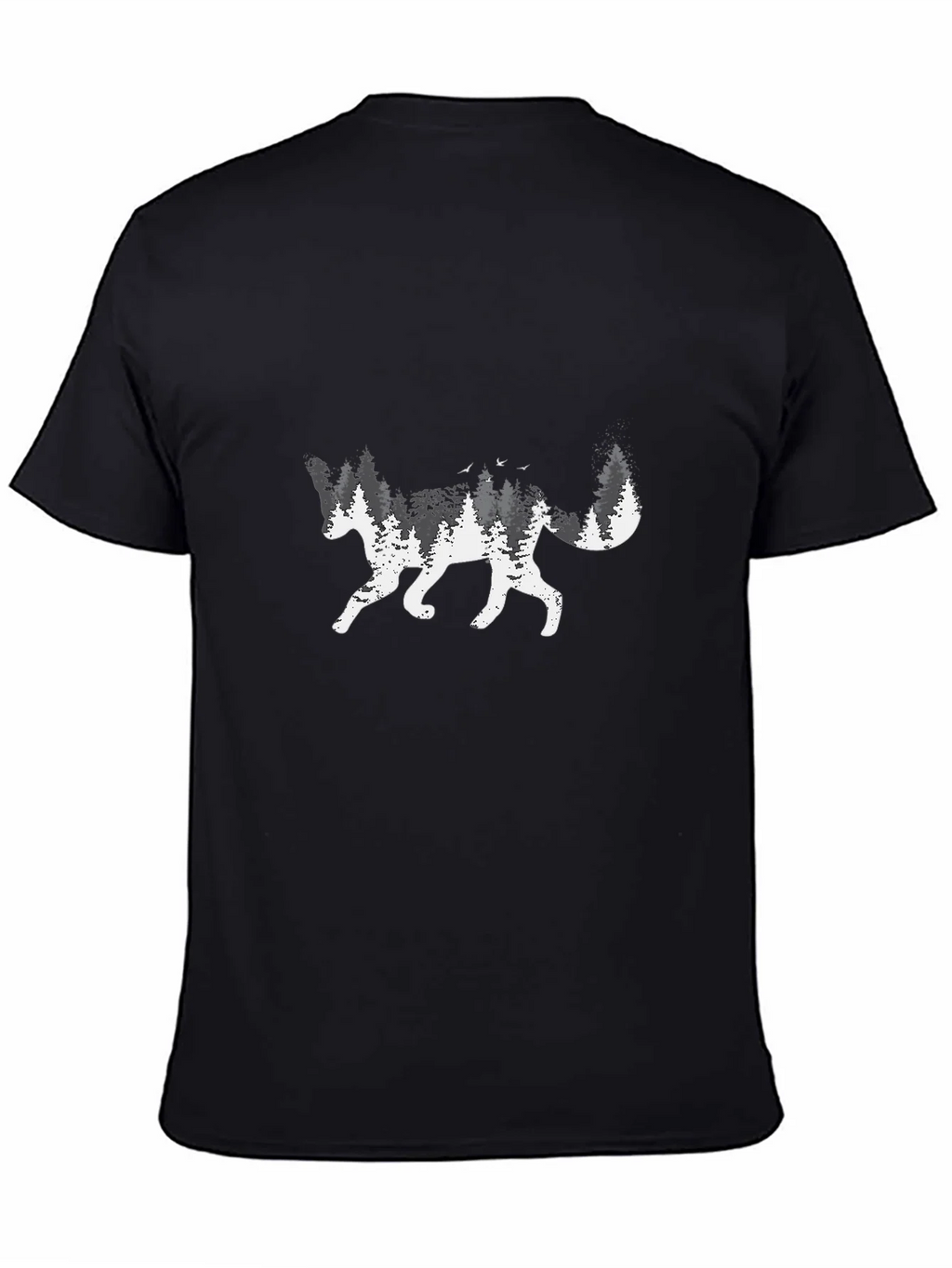 Forest Fox Graphic T-Shirt - Black